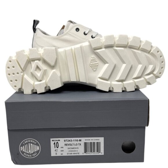 Palladium Revolt Lo TX Sneakers White Size 10 Women Chunky - Picture 7 of 13